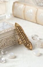 Handcrafted Brass polish Long Finger ring - Image 2