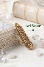 Handcrafted Brass polish Long Finger ring